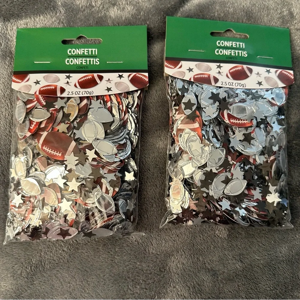 Football Party Decorations Confetti Stars Table Birthday Bar Mitzvah Super Bowl